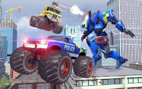 US Police Monster Truck Transform Robot War Games screenshot 16