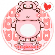 Theme Pink Cute Hippo screenshot 5