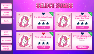 Pink Unicorn Piano - Free Piano Music For All Ages screenshot 1