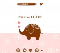 ★เปลี่ยนธีมฟรี★Lovely Elephant screenshot 0