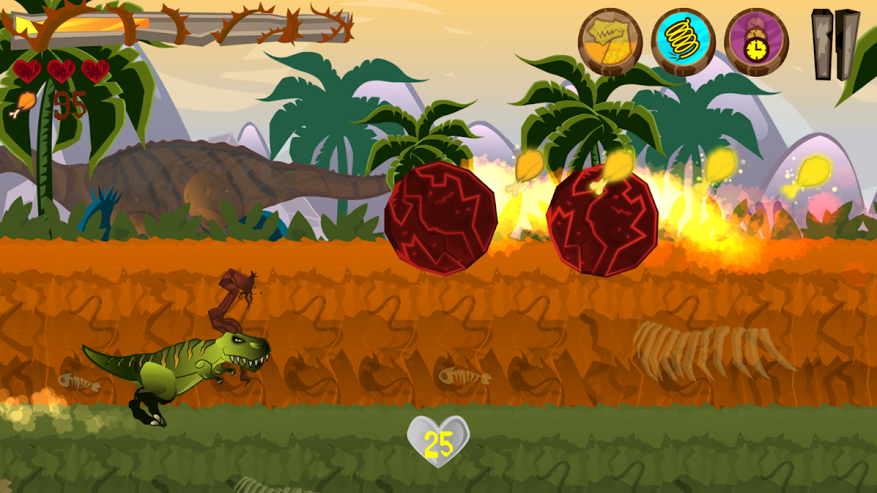 Dino Run Game Dinosaur Cartoon, dinosaur, game, orange, infant png