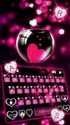 Pink Heart Glass Theme screenshot 1