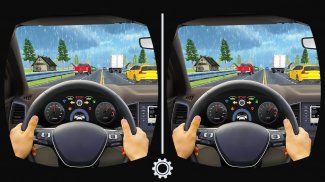 汽车驾驶中的VR交通赛车：虚拟游戏 screenshot 1