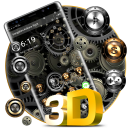 3D Machine Gear Technology Gravity Theme