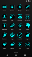 Flat Black and Cyan Icon Pack Free screenshot 16