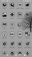 Monoic SQ Black Icon Pack: Dark, Minimalistic screenshot 2