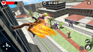Flying Speed Flame Hero- Flame Hero Robot Game screenshot 2