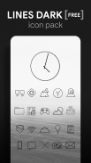 Lines Dark Free - Black Icons screenshot 8