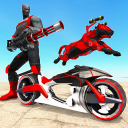 Police Panther Robot Bike Transformation Hero