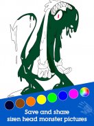 Siren Monster Horror Coloring Book screenshot 1