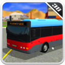 Coach Bus Driving Offroad 3D Icon