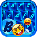Biru Emoji Keyboard Tema Icon