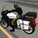 Police, trafic, vélo, 3D