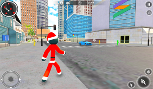 Santa Claus Stickman - Rope Hero Gangster Crime screenshot 10