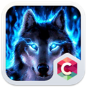 Wolf Blue Flames Theme Meizu Icon
