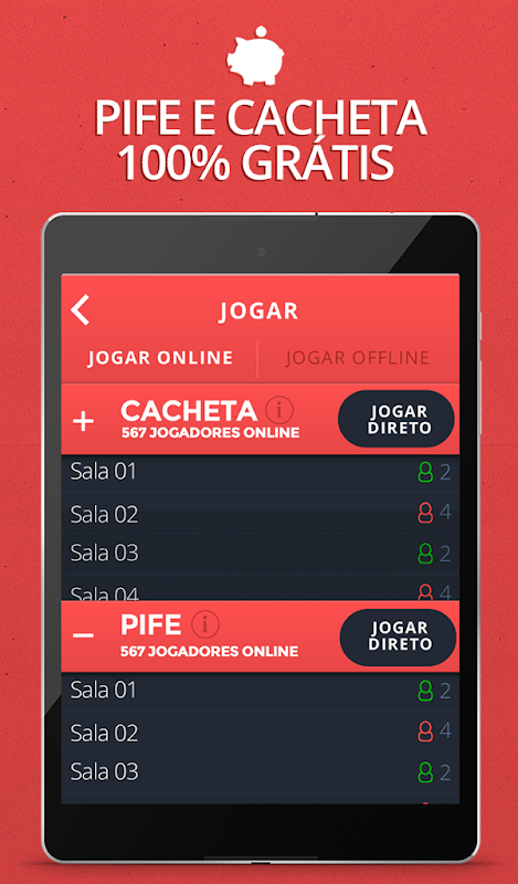 PifeON - Pife e Cacheta online grátis