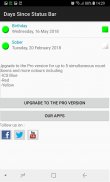 Days Since in Status Bar screenshot 0