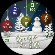 Christmas Snow HD Watch Face screenshot 2