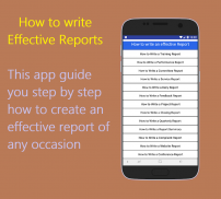 Write an effective Report screenshot 1