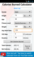 Calories Burned Calculator screenshot 1