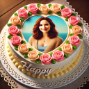 Name Photo On Birthday Cake icon