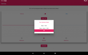 Caloriya - Calculate your daily calorie needs screenshot 0