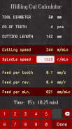 Milling Cut Calculator screenshot 4