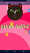 Cute Kitty Clock Wallpaper screenshot 0