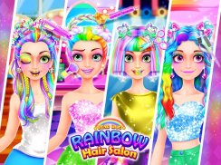 Rainbow Hair Salon - Dress Up screenshot 0