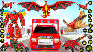 Ambulance Dog Robot Car Game screenshot 2