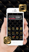 3D Ripple Gold Black Launcher Wallpaper Theme screenshot 1