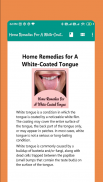 Home Remedies For A White-Coated Tongue screenshot 0