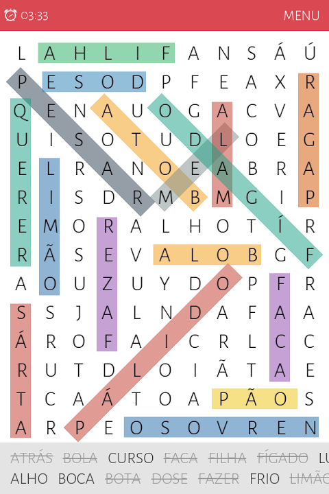 Caça-palavras da Lucy Word Search - WordMint