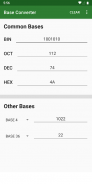 Base Converter - BIN OCT DEC HEX up to Base 36 screenshot 1