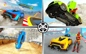 Superhero Car Racing Stunts Mega Jumping Game 2021 screenshot 3