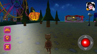 هالوين القط موضوع حديقة 3D screenshot 3
