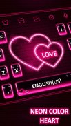 Neon Color Heart Keyboard screenshot 1