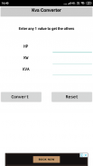 KVA/Hp/Kw  Calculator and Converter screenshot 0