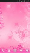 GO Launcher Pink Theme Flowers screenshot 1