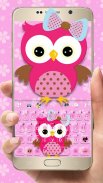 Pinky Owl Keyboard Theme screenshot 1