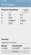 Error Propagation Calculator screenshot 0