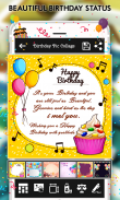 Happy Birthday : Cake, Status, Card & Photo Frame screenshot 1