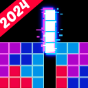 Block Puzzle Neon Icon