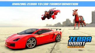 Zebra Robot Car Game: Robot Transforming Games screenshot 1