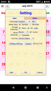 User Calendar screenshot 2