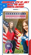 4th of July Photo Editor - American Flag Stickers screenshot 2