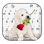 ثيم لوحة المفاتيح Puppy Love Rose screenshot 4