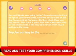 Reading Comprehension Fun Game - Anglais Enfants screenshot 0