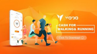 Yodo - Running & Pedometer, Dapatkan uang tunai screenshot 1