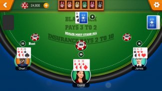 blackjack 21 : Vegas casino free card games screenshot 3